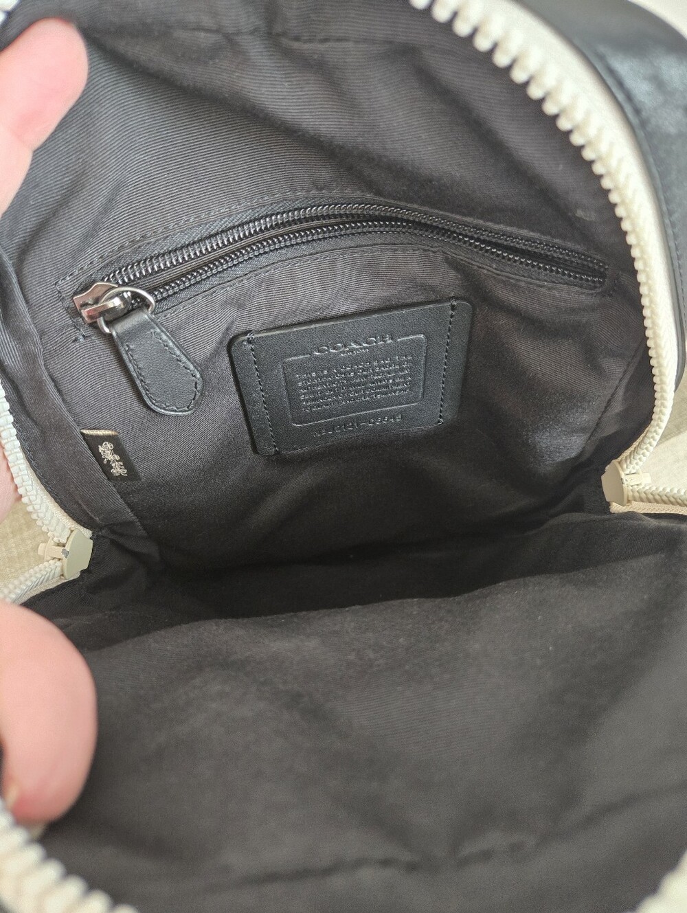 Coach Track Pack In Signature Canvas, Style C6645, Gunmetal/Charcoal Chalk - Picture 10 of 17